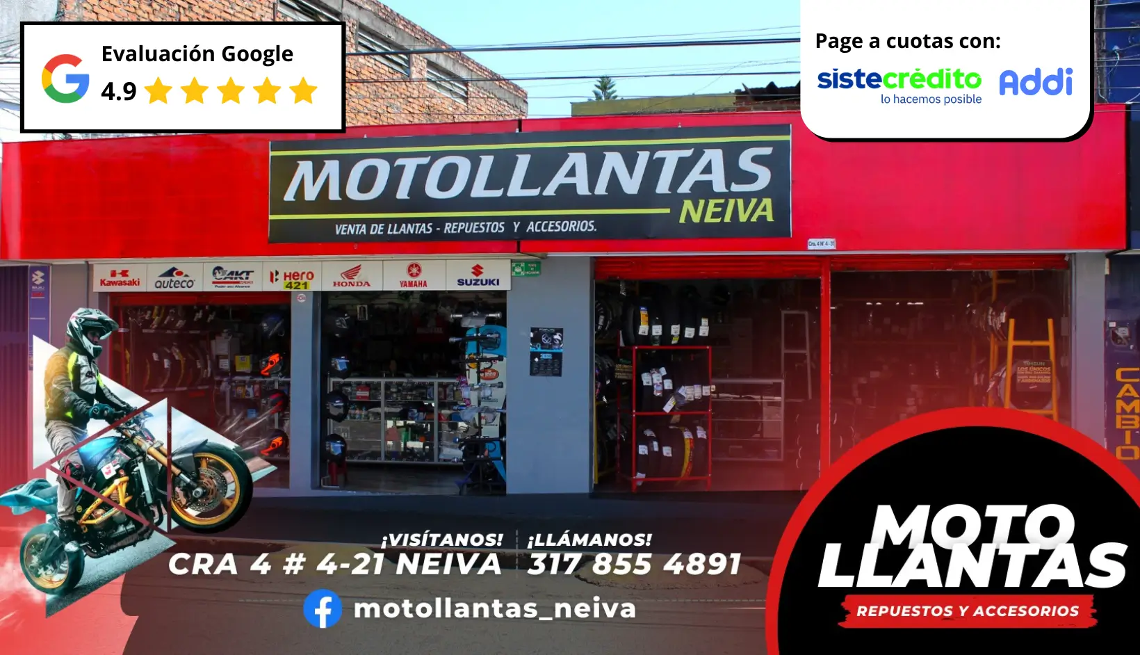 motollantas neiva almacen repuestos motos